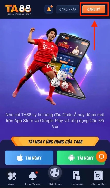 hướng dẫn đăng ký ta88