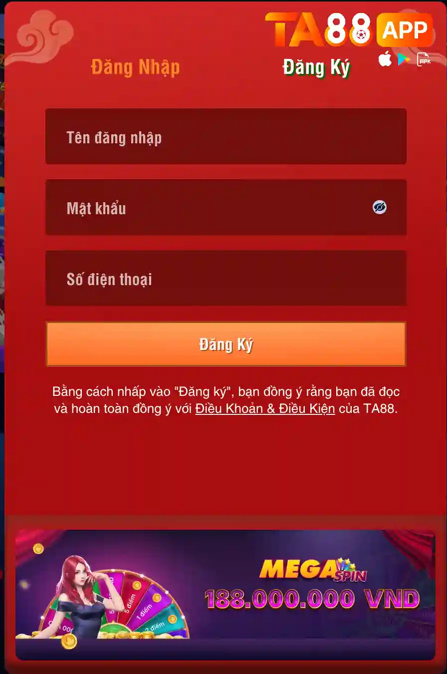 hướng dẫn đăng ký nhà cái ta88