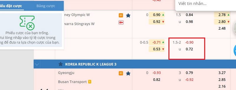 kèo chấp 3/4 kèo chấp 3/4